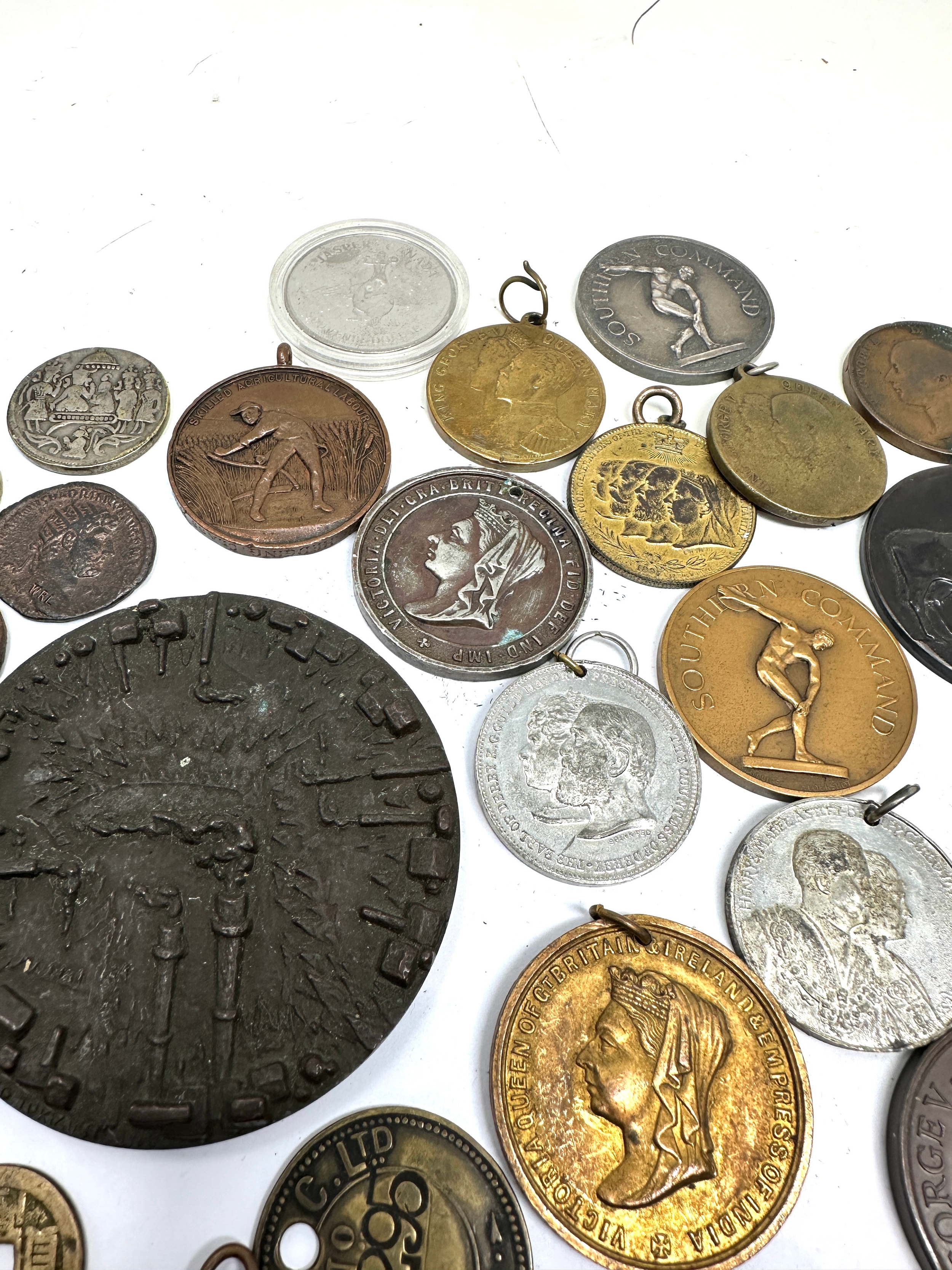 large collection of antique & later medals coins tokens etc - Image 6 of 7