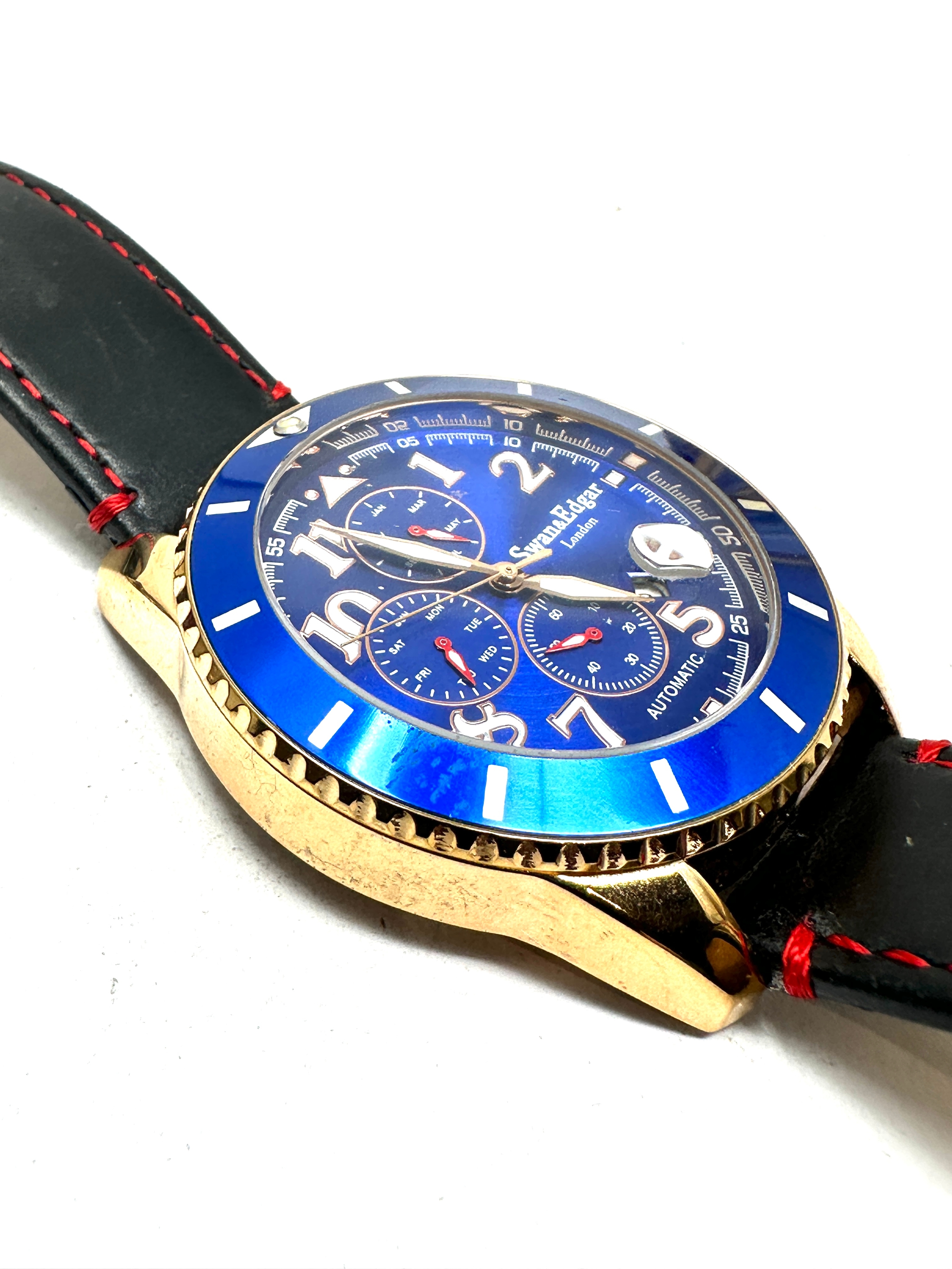 Gents swan edgar london automatic chronograph wristwatch the watch is ticking - Image 3 of 5