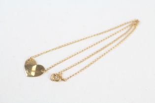 9ct gold heart-shaped anklet