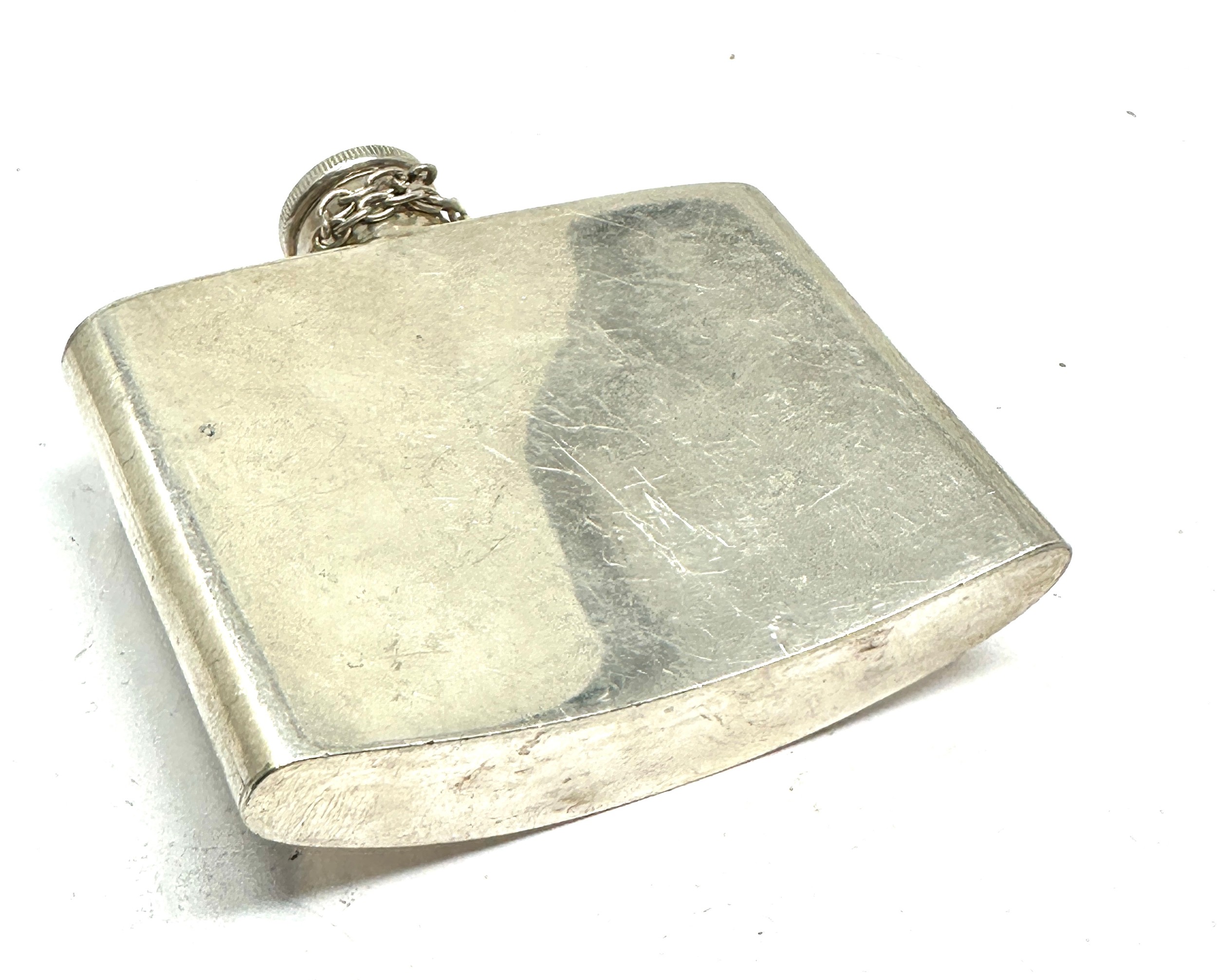 Vintage silver hip flask London silver hallmarks weight 88g - Bild 3 aus 4