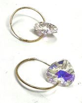 9ct gold earrings weight 1.3g