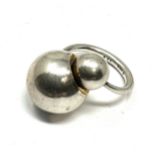 Rare Georg Jensen Sterling Silver Ring with 18ct Gold. No 509 - Cave Jacqueline Rabun