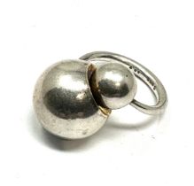 Rare Georg Jensen Sterling Silver Ring with 18ct Gold. No 509 - Cave Jacqueline Rabun