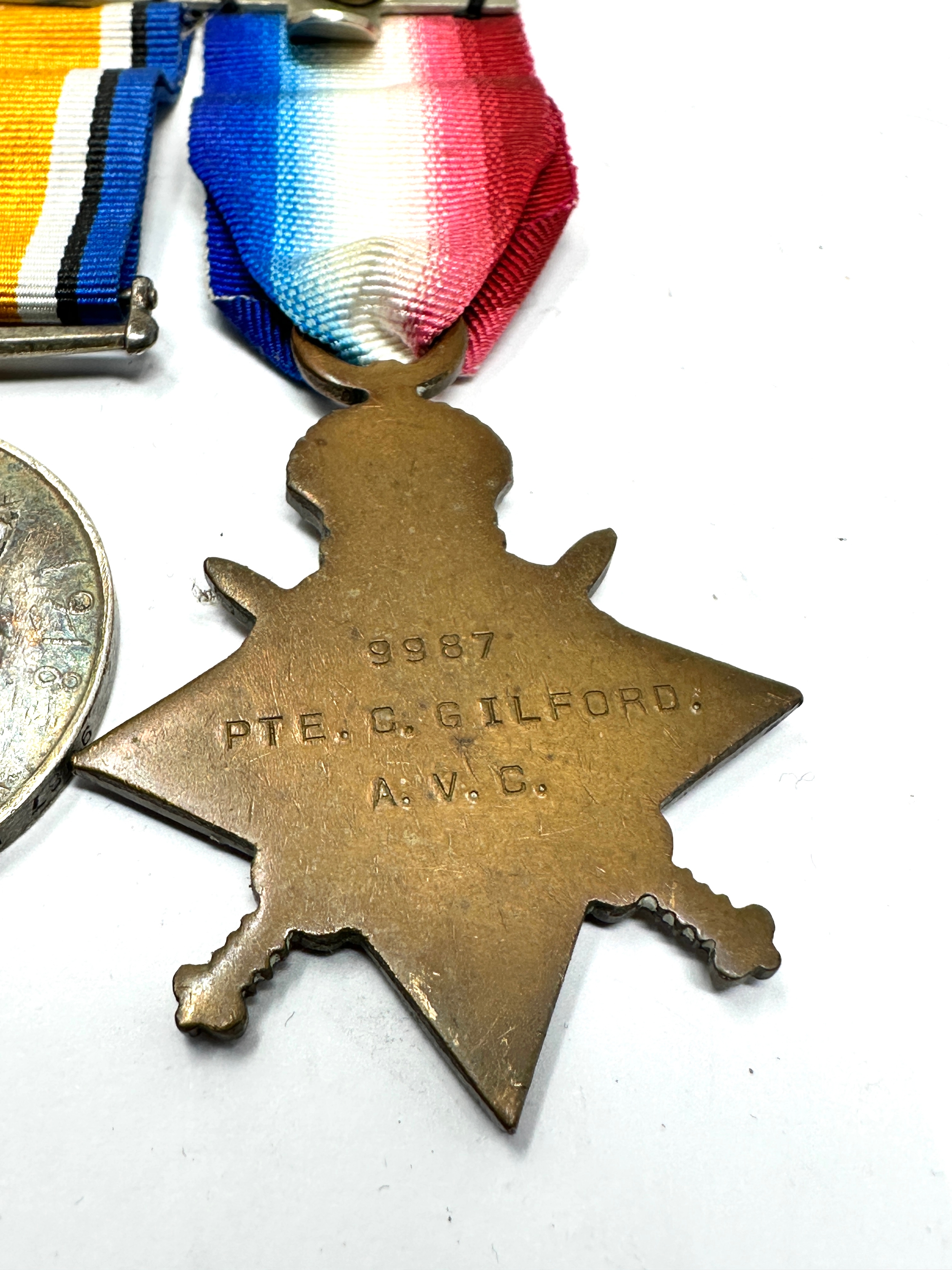 ww1 trio medals to 9987 pte.c.gilford a.v.c - Image 3 of 3