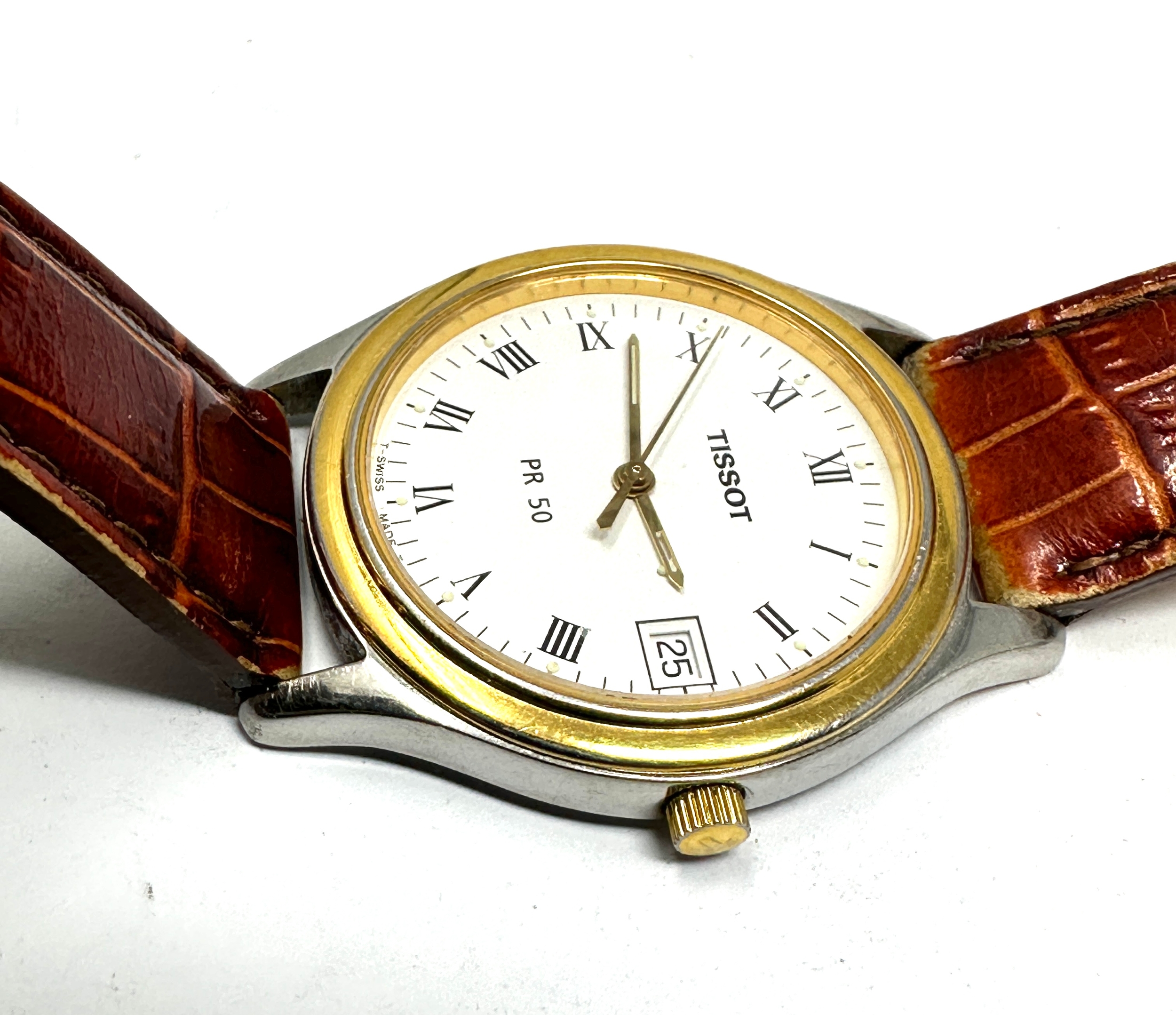 Gents quartz tissot pr 50 wristwatch the watch is ticking - Image 2 of 4