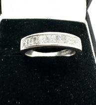 18ct white gold diamond half eternity ring weight 4.7g