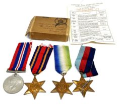 Boxed ww2 atlantic star medal group