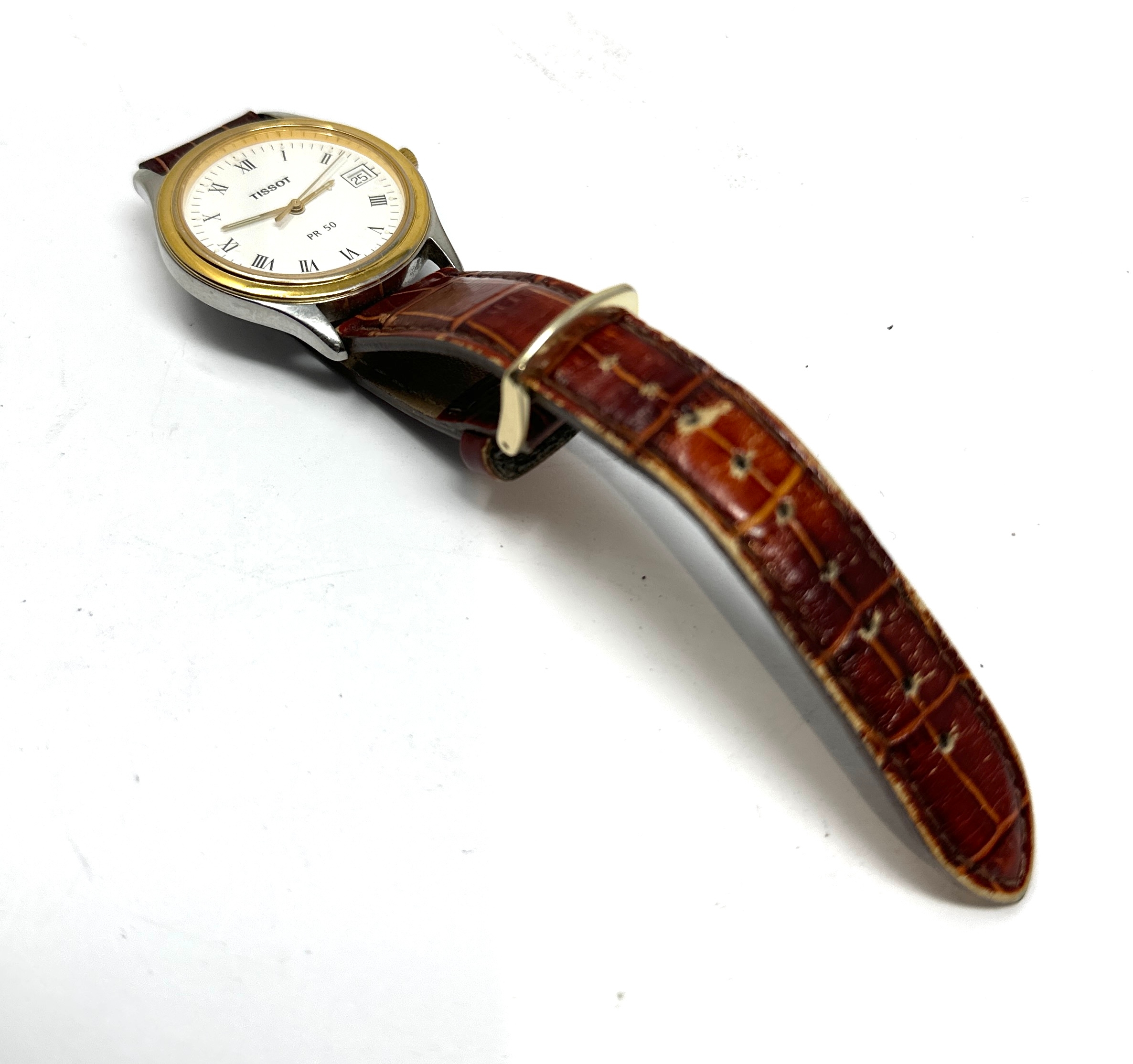 Gents quartz tissot pr 50 wristwatch the watch is ticking - Image 4 of 4