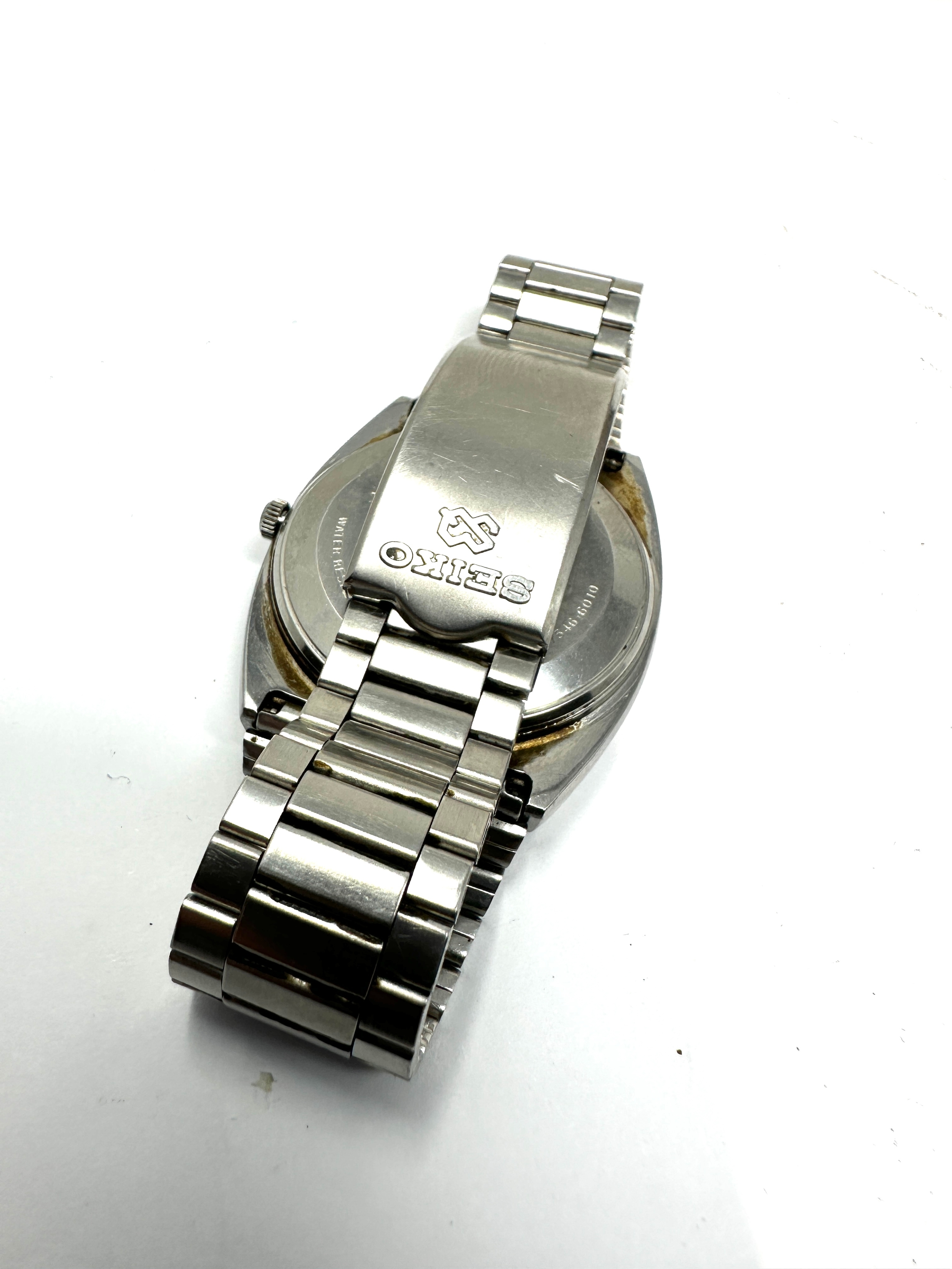 Gents quartz Seiko day date sq 7546-6010 the watch was ticking but has stopped possibly needs - Image 3 of 3