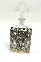 silver perfume bottle London silver hallmarks measures approx height 13cm