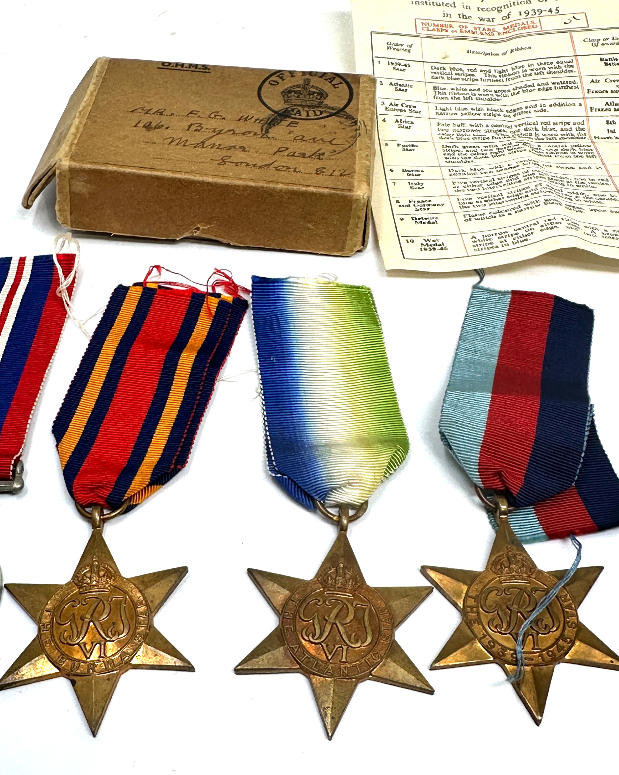 Boxed ww2 atlantic star medal group - Image 4 of 4