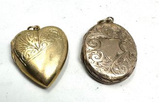 2 antique gold back & front lockets weight 7.6g