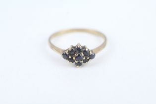 9ct gold sapphire cluster ring