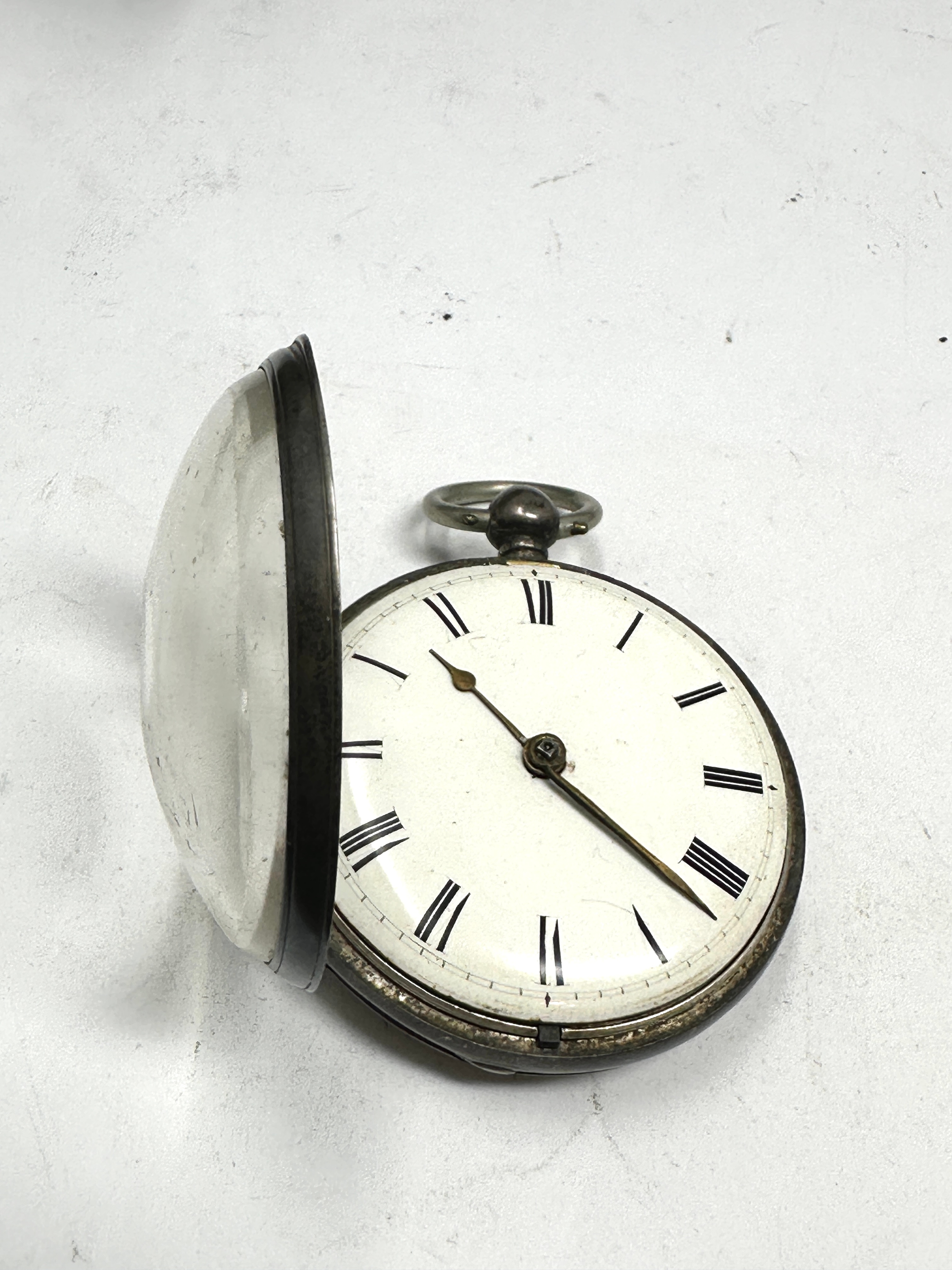 Antique silver open face fusee verge pocket watch ware & son London movement the watch is not - Image 3 of 5