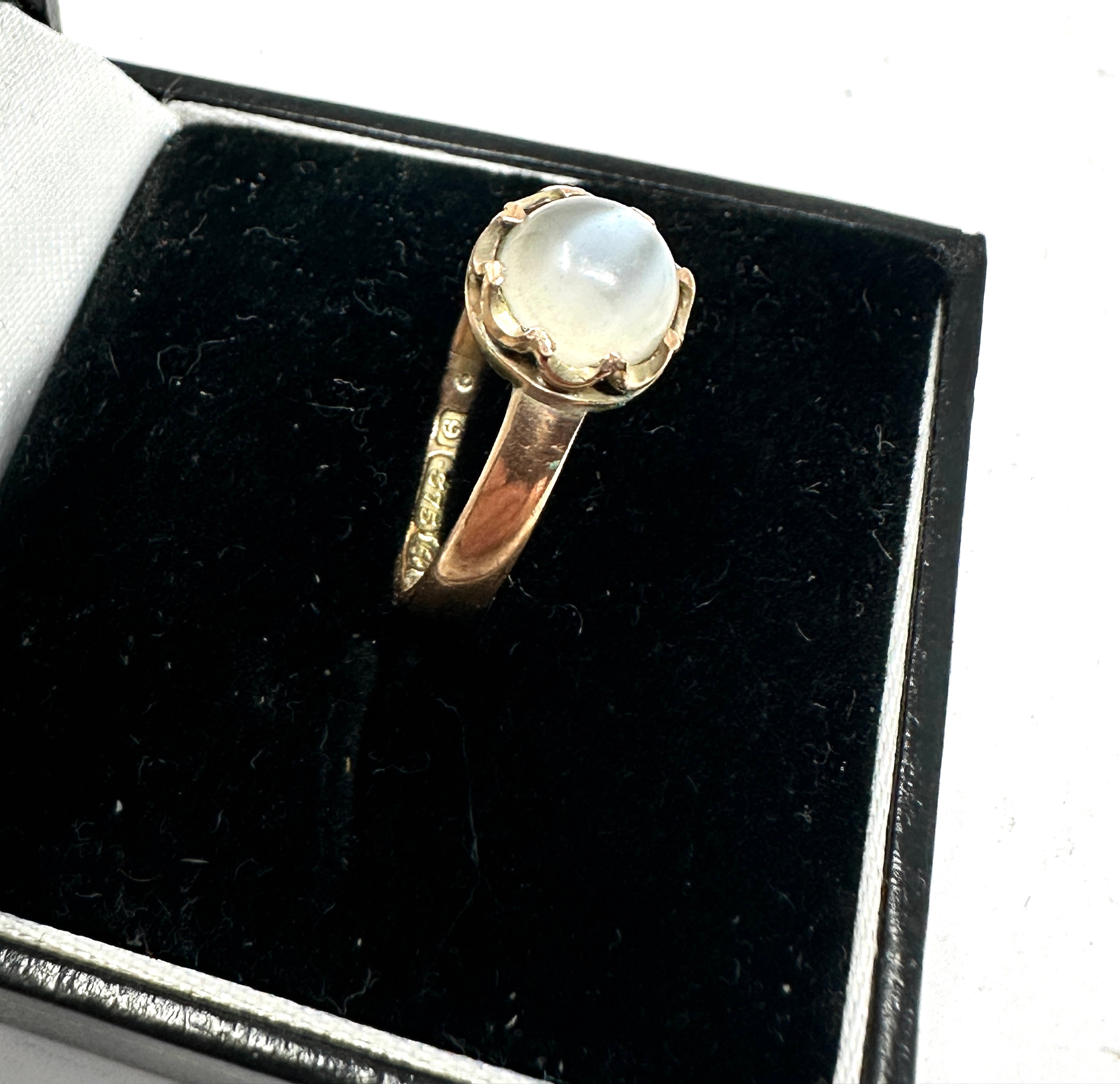 antique 9ct rose gold moonstone ring weight 1.9g - Image 2 of 4