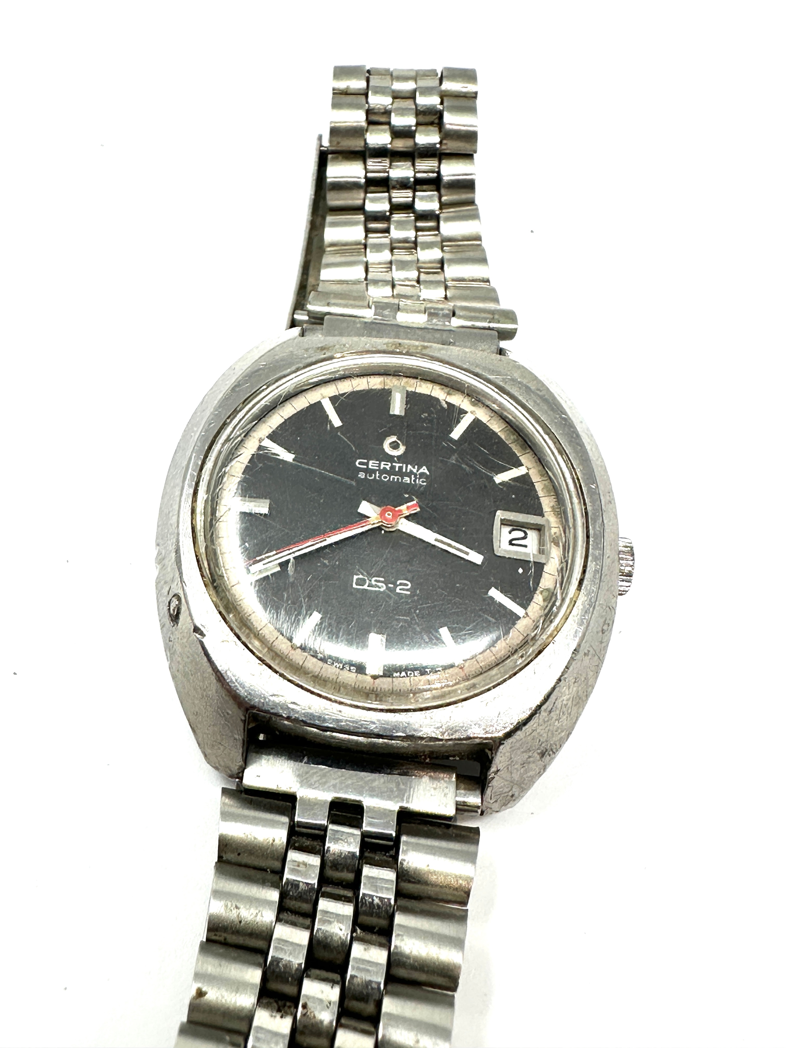 Vintage Certina ds-2 automatic gents wristwatch watch the watch is ticking