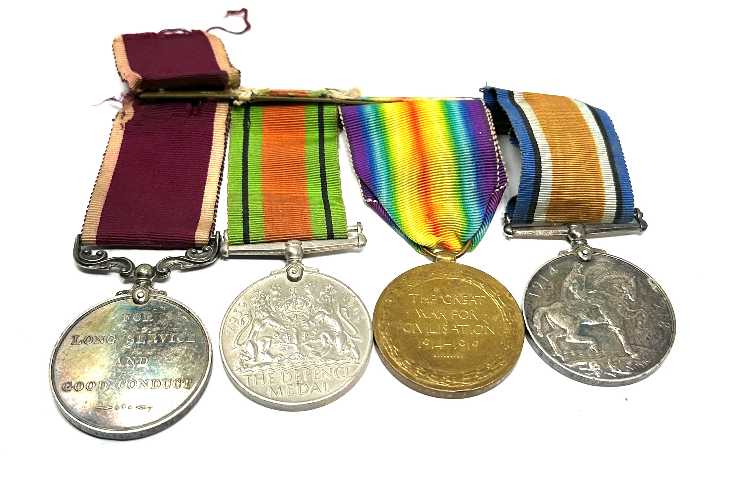 ww1 & ww2 medal group inc silver war medal long service & good conduct medal ww2 pair to 19127 spr - Image 5 of 5