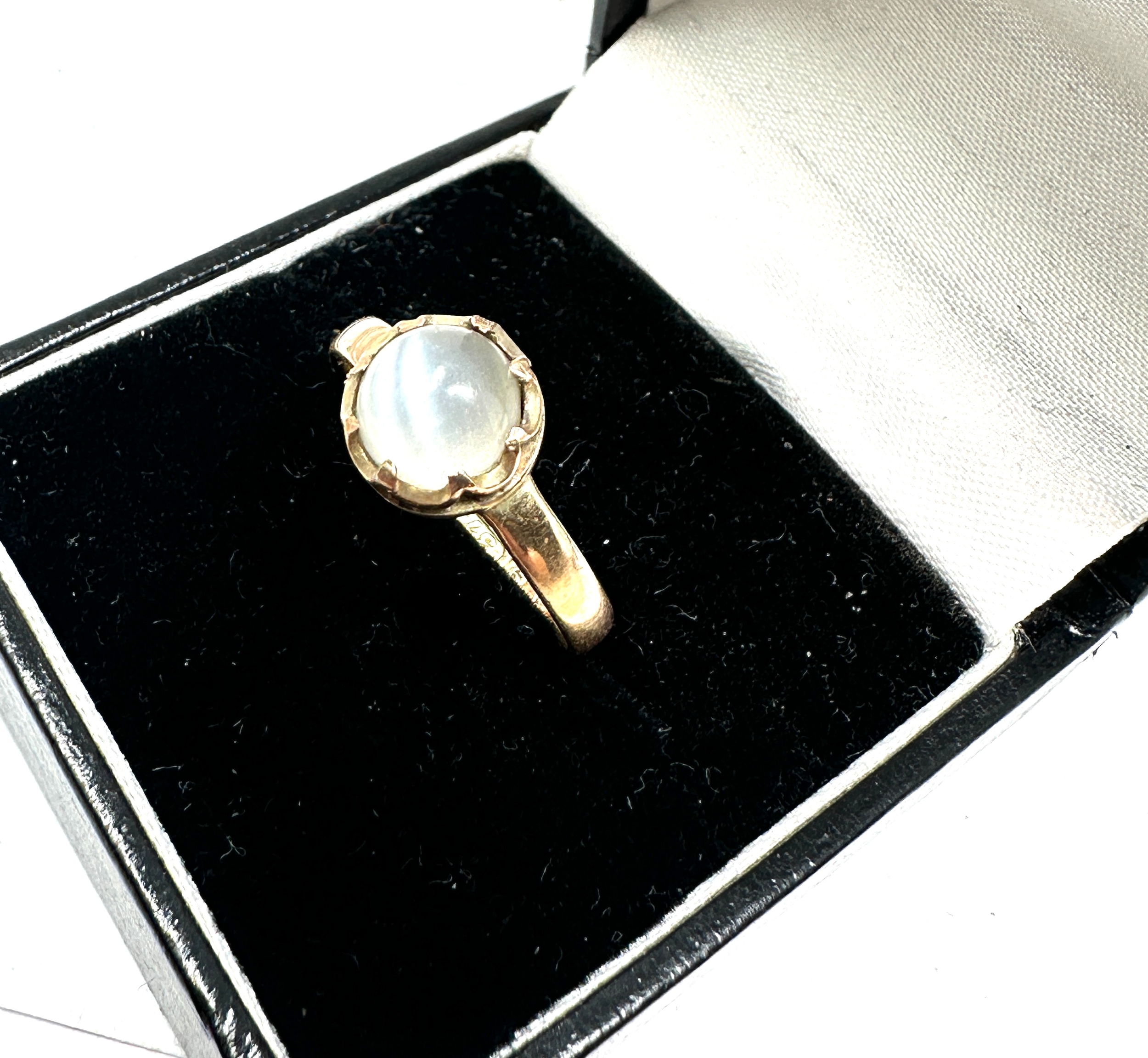 antique 9ct rose gold moonstone ring weight 1.9g - Image 3 of 4