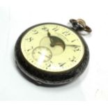 Rare gun metal presentation "Calendrier Brevete" pocket watch of German manufacture with lever