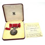Boxed British Empire Medal TO Lilian mrs whiteley comes with note awarden to me in the queens