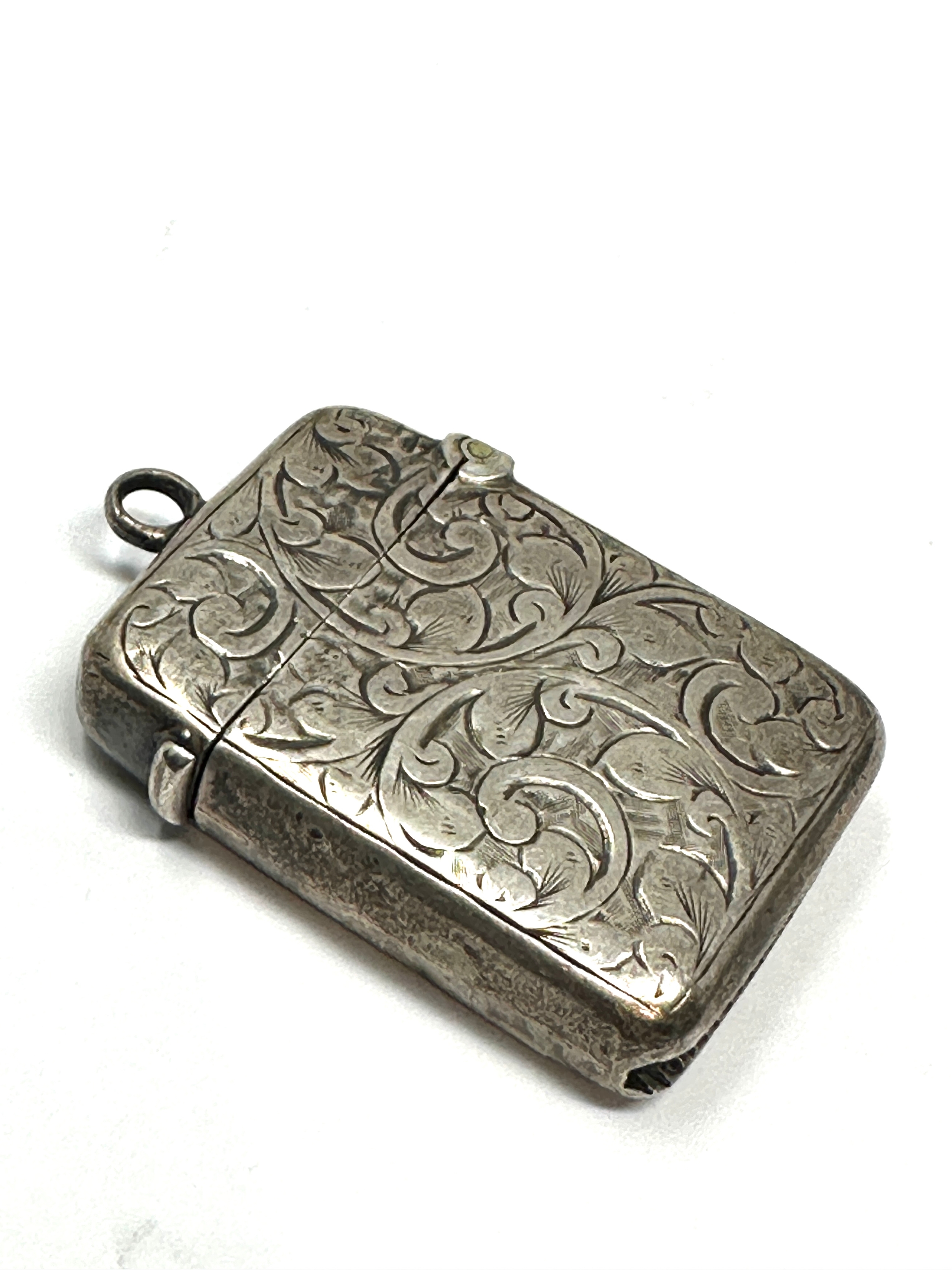 Antique silver vesta case - Image 2 of 4
