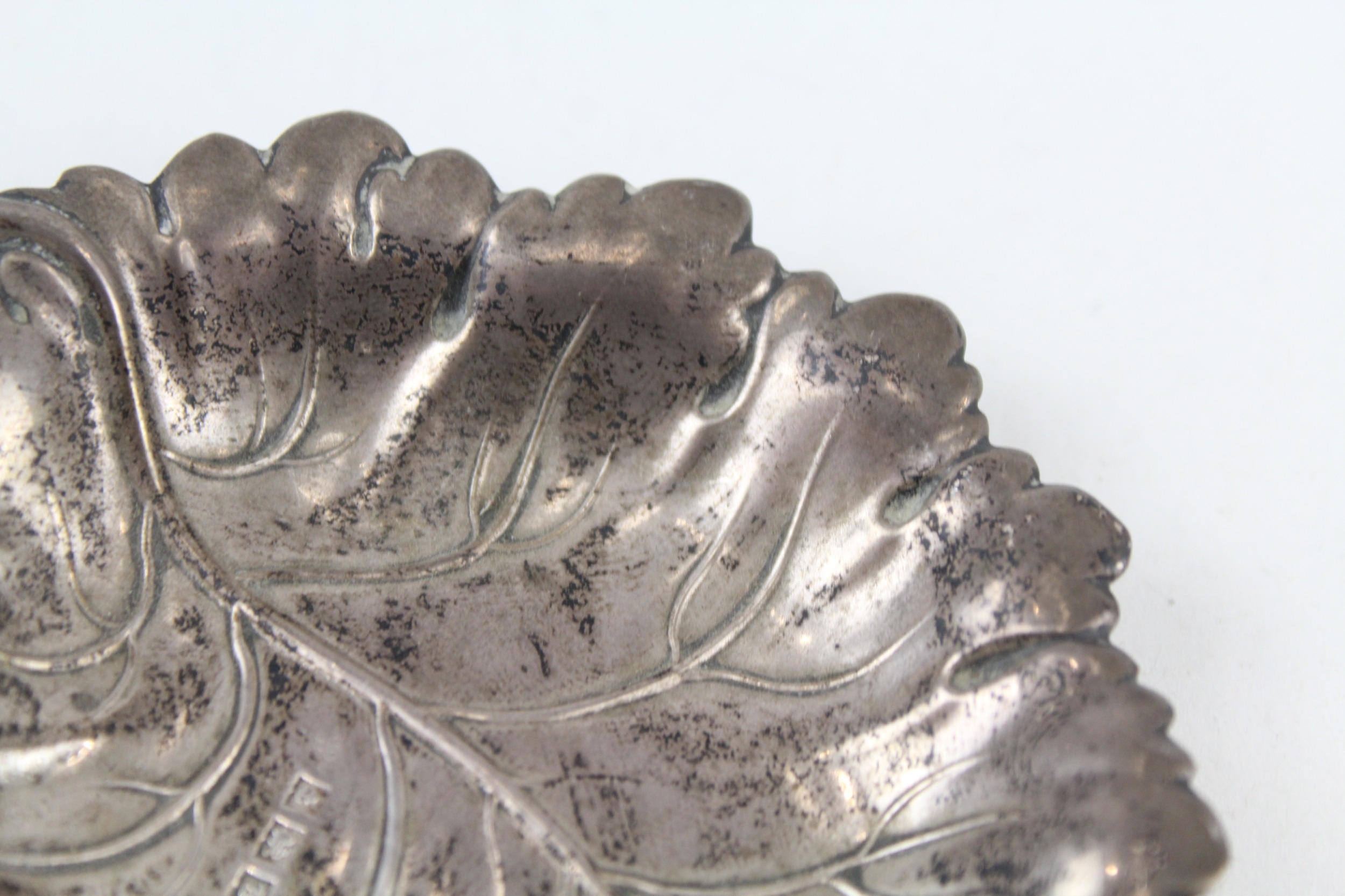 Vintage HM 1951 Birmingham Sterling Silver Leaf Form Pin / Trinket Dish (20g) - Image 3 of 4