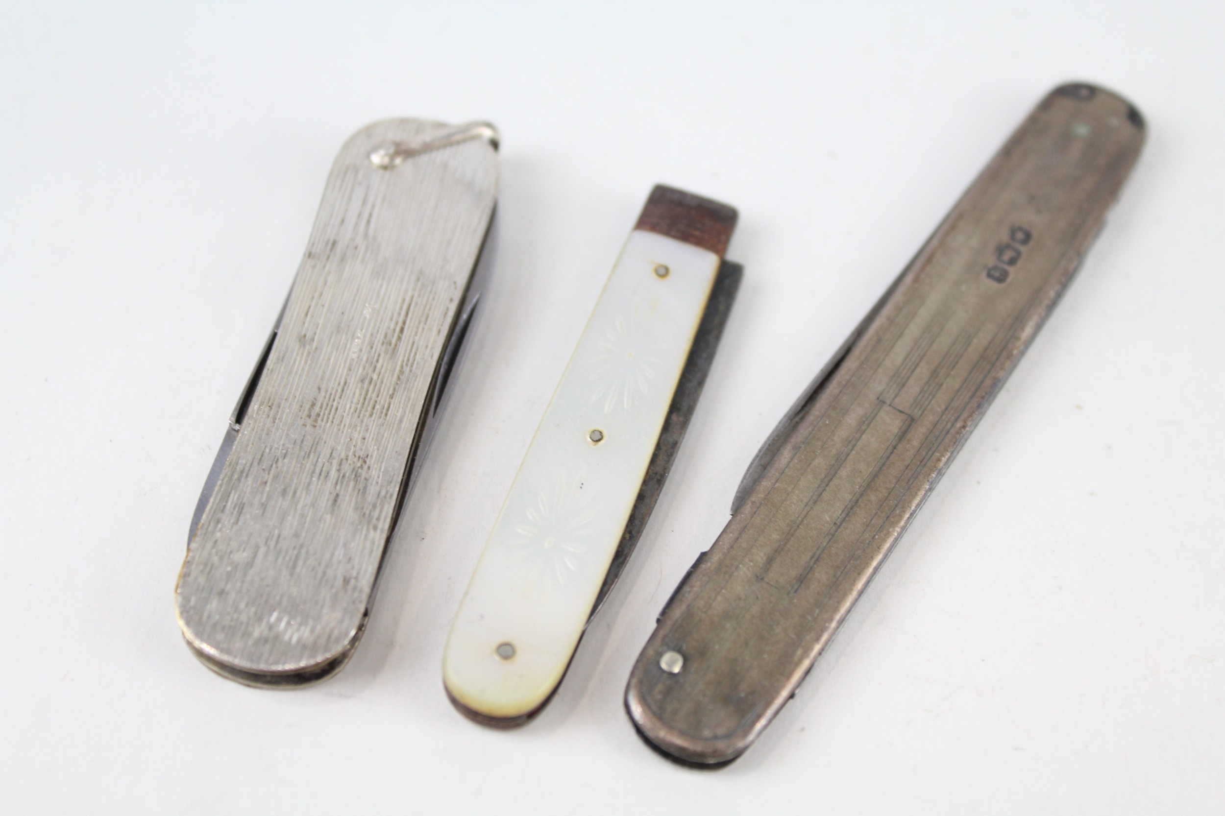 3 x .925 sterling knives inc mop etc - Bild 6 aus 6