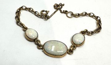 9ct gold opal bracelet weight the 15mm by 11nn largest opal measure approx 6.9g