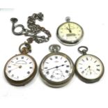 4 antique / vintage pocket watches untested