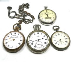 4 antique / vintage pocket watches untested