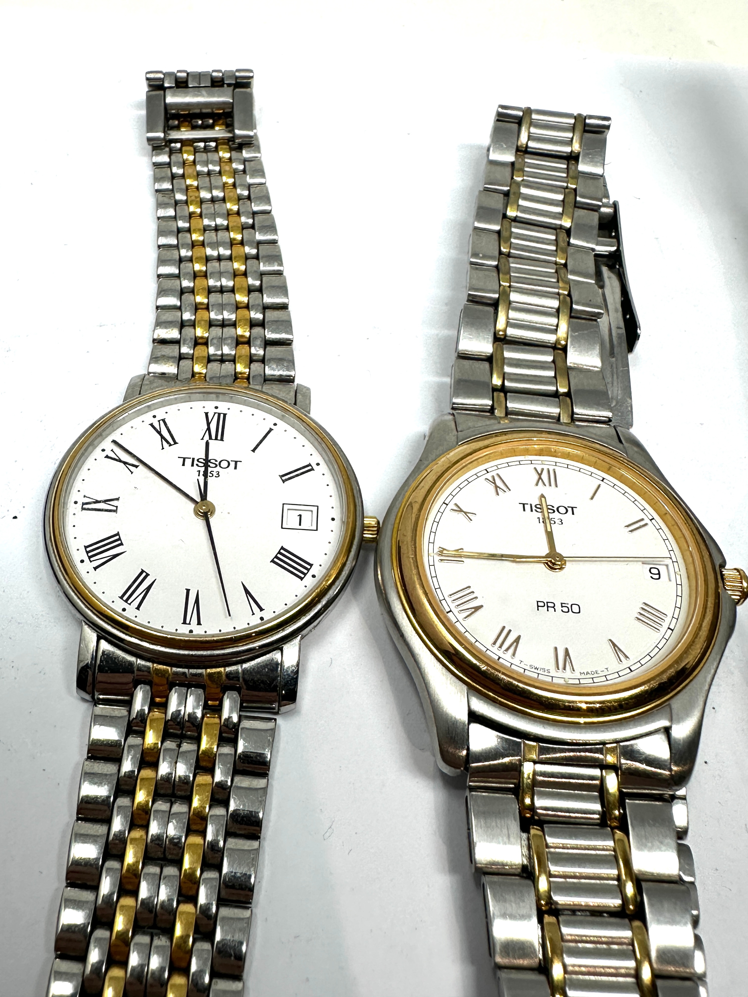 4 gemts quartz wristwatches tissot 1853 & seiko untested - Image 2 of 4