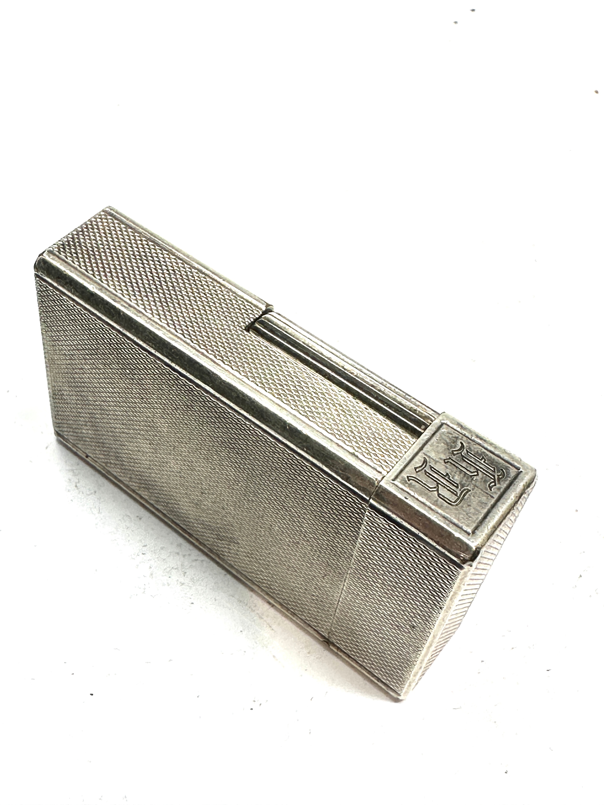 Vintage dupont silver plated cigarette lighter missing filler cap - Image 4 of 4