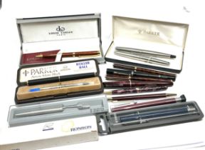 Selection of pens includes parker etc