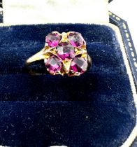 Antique 15ct gold amethyst ring weight 2.7 tested as 14 / 15ct gold
