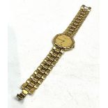 Ladies Christian dior paris quartz gold tone wristwatch the watch is untested not ticking possibly