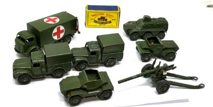 Selection of Dinky military vehicles