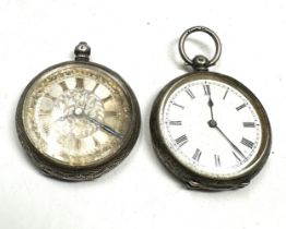 2 antique silver fob watches the watches are not ticking
