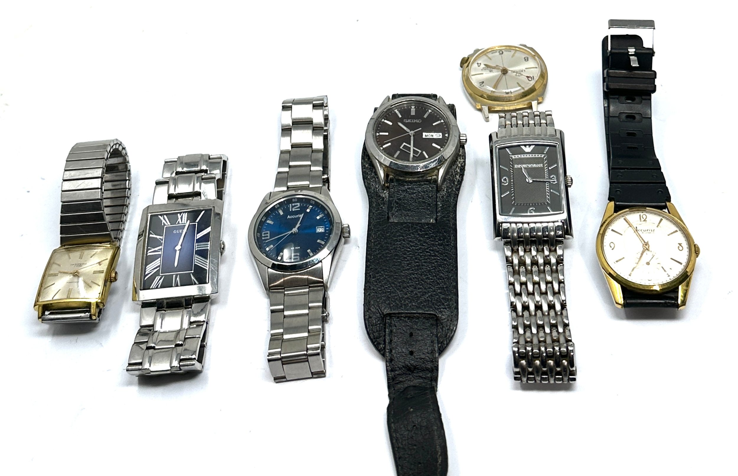 Selection of vintage & later gents wristwatches all untested