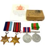 Boxed ww2 medal group inc burma star etc