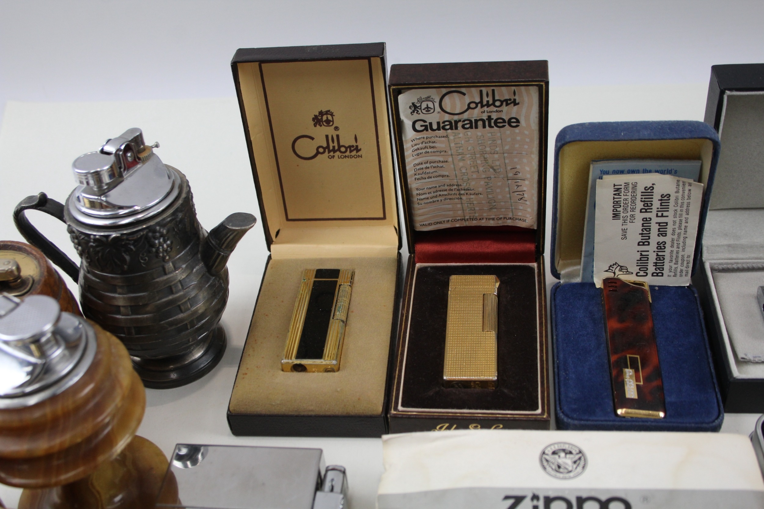 Cigarette Lighters Inc. Vintage Table / Desk Ronson Zippo Combi Case Job Lot - Image 2 of 9