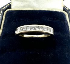 18ct gold diamond half eternity ring weight 3.4g