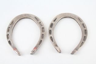 2 x .925 sterling luck horseshoes