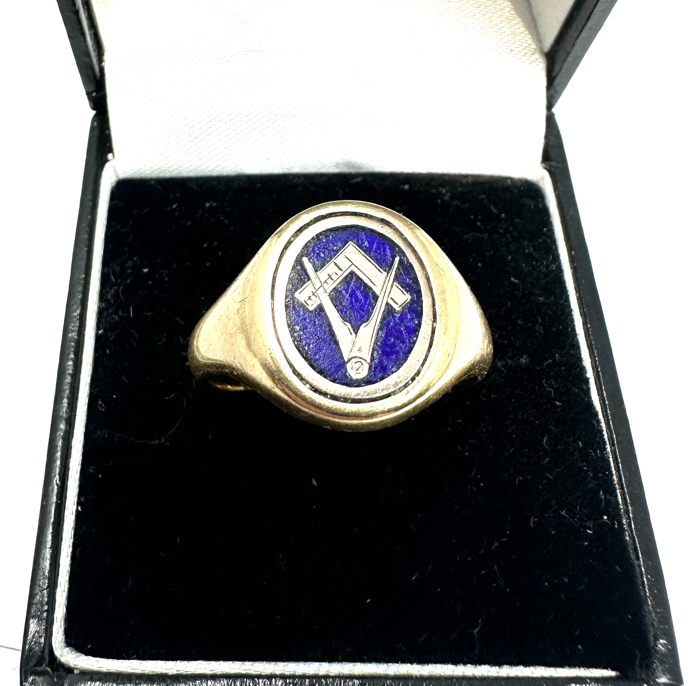 9ct gold masonic ring weight 8.5g