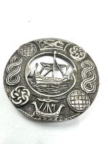 Large vintage scottish silver robert allison celtic brooch measures approx 4.7cm dia