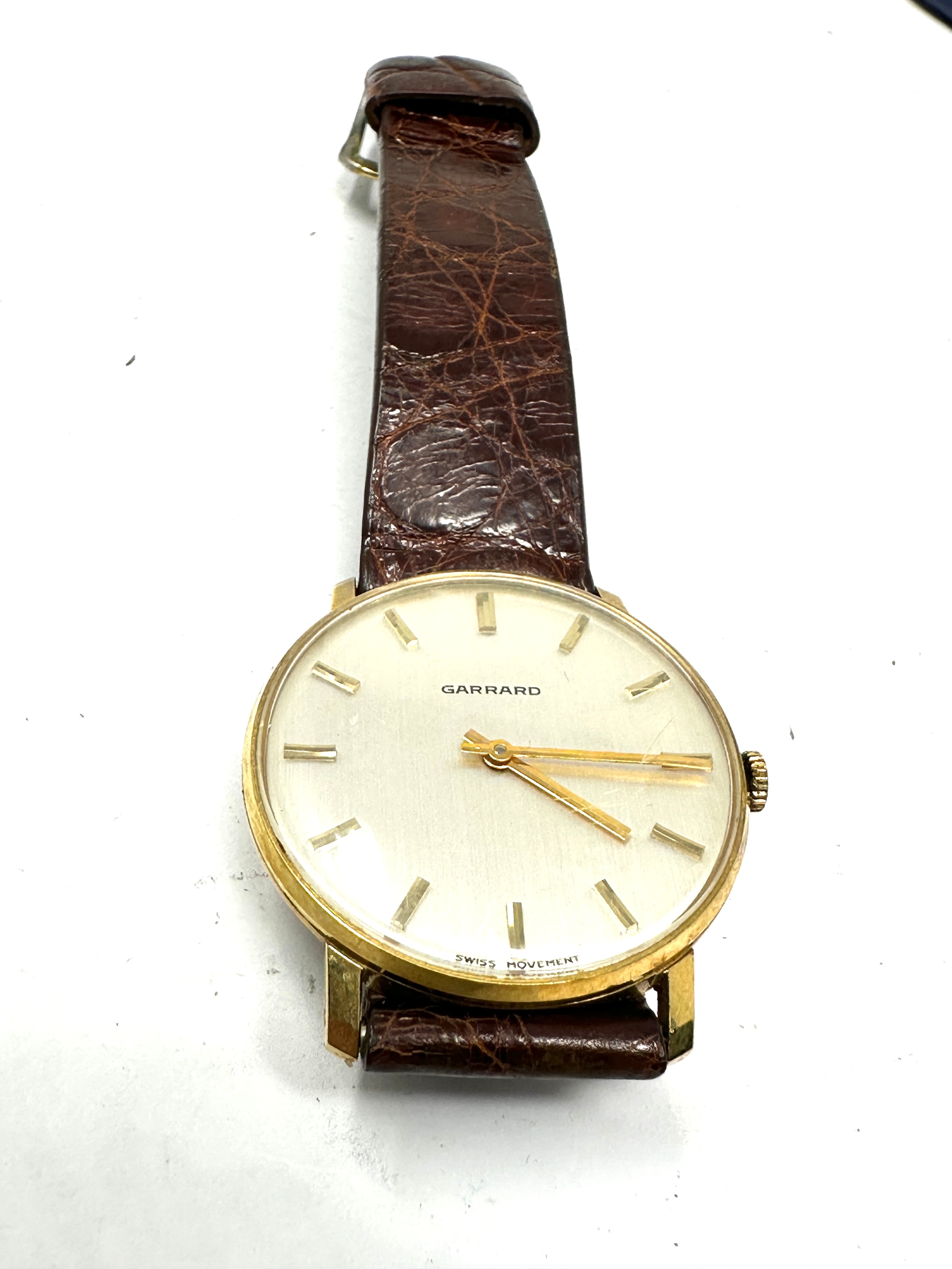 Vintage Boxed presentation Garrards gents wristwatch the watch is in working order in original - Image 3 of 5