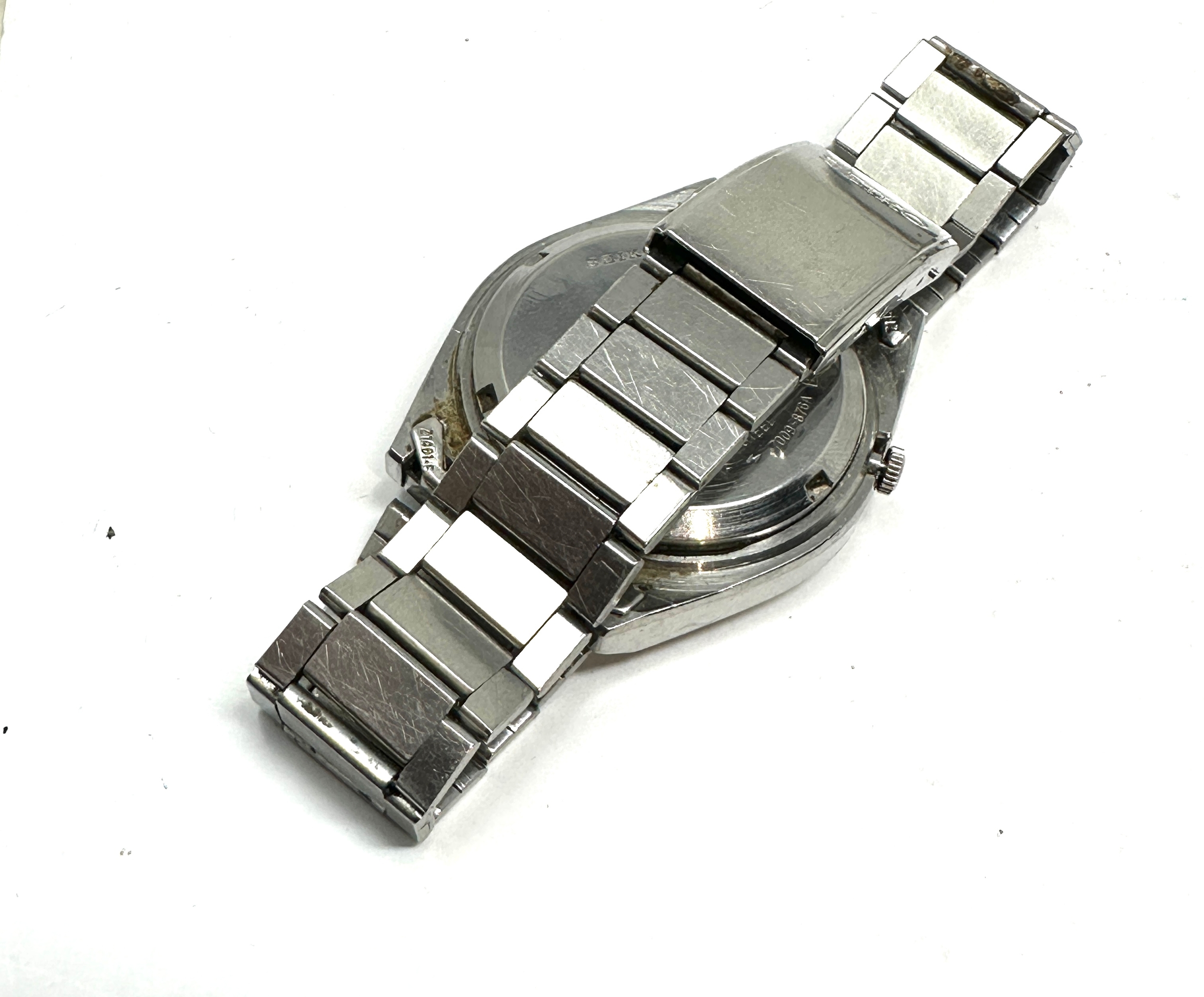 Vintage seiko 5 automatic day date gents wristwatch 7009-876a the watch is ticking - Image 3 of 4