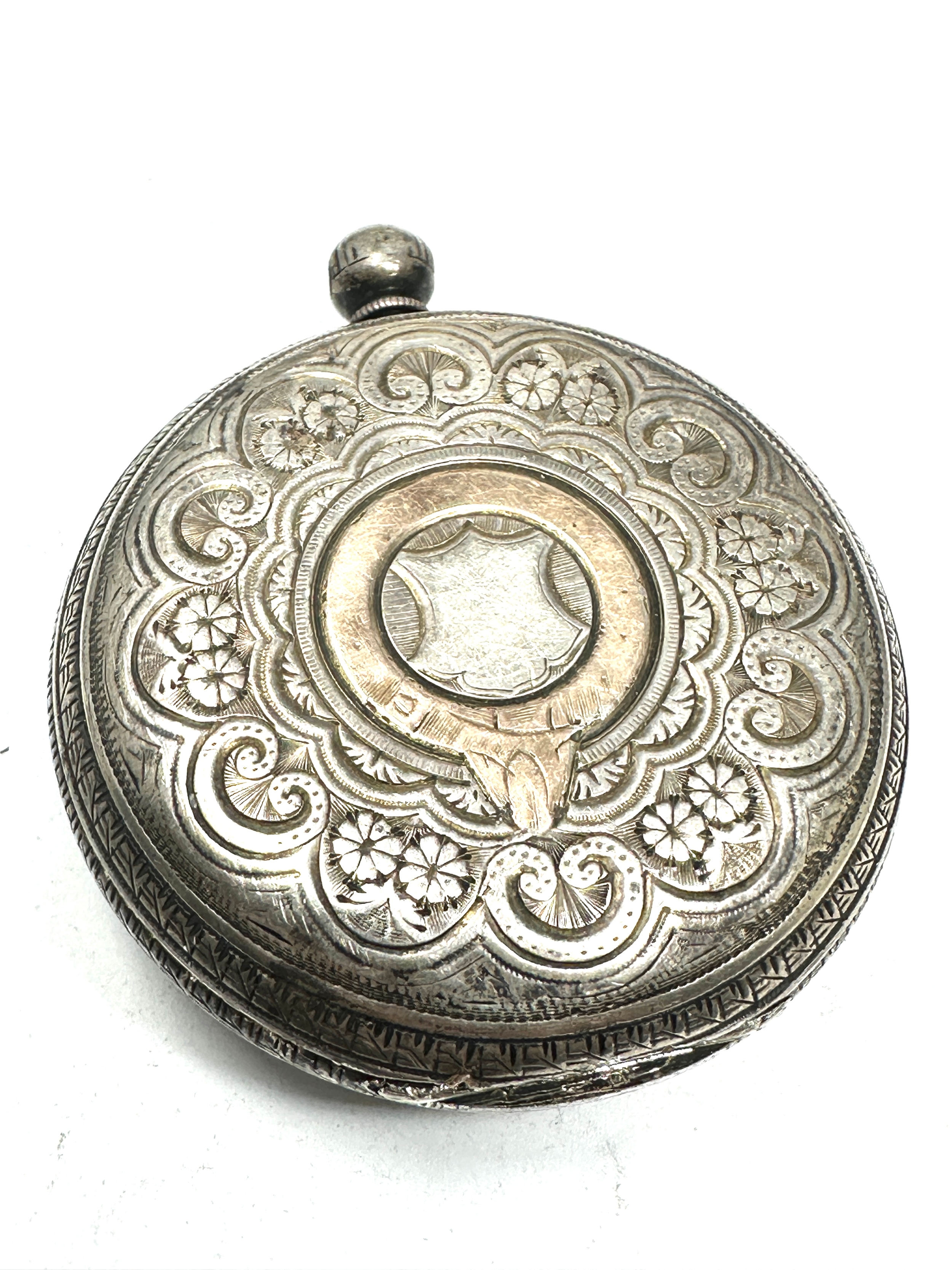 Antique silver dial open face fusee pocket watch thomas mowbray london movement the watch is ticking - Image 2 of 5