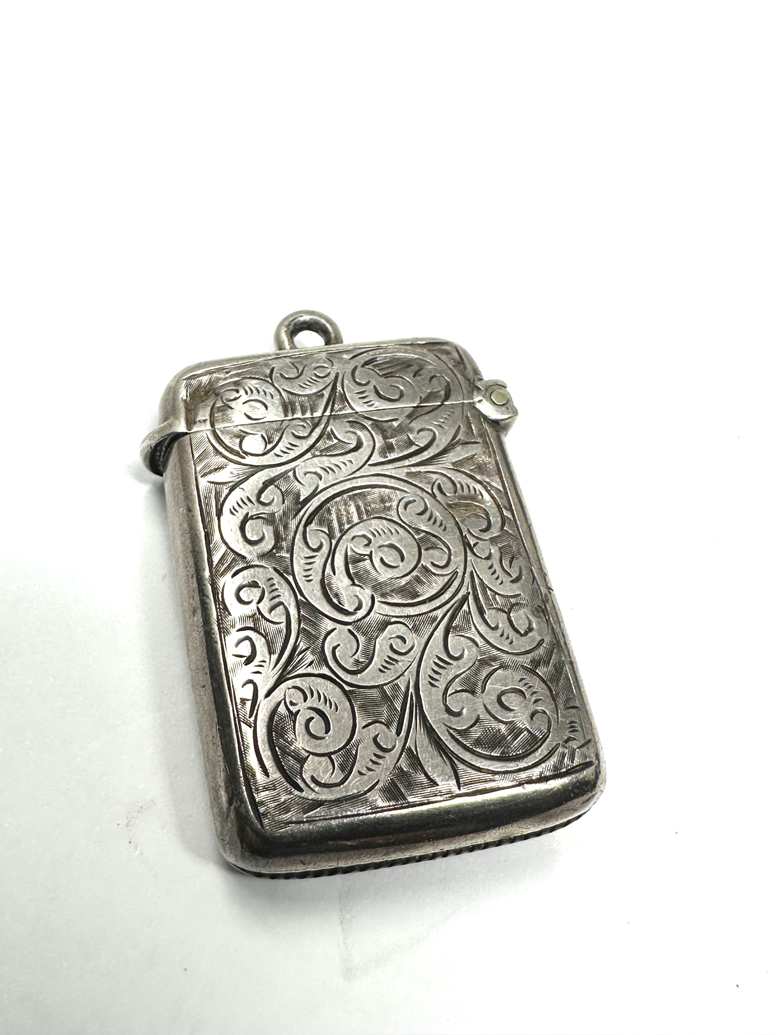 Antique silver vesta case - Image 2 of 4