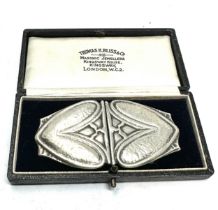 Antique silver Archibald Knox for cymric liberty & co buckle measures approx 8.2cm by 4.4cm