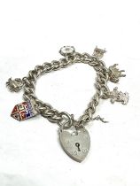 vintage silver charm bracelet weight 41g